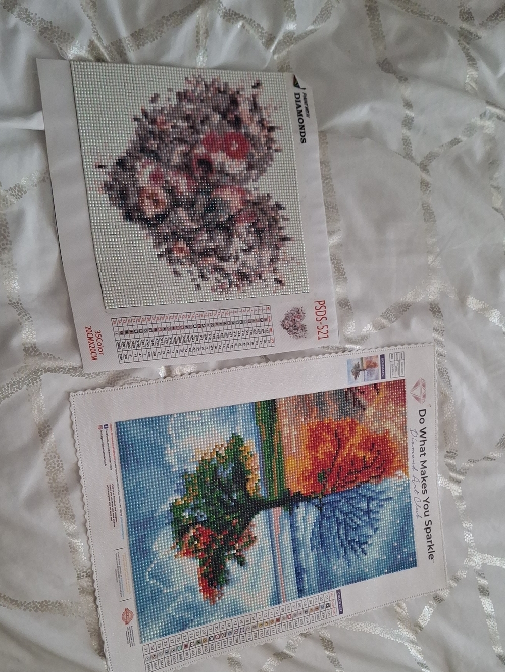 DIY Diamond Painting Home Art Set - Multi-Color Tree and Floral Designs